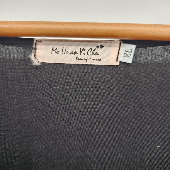 Embroidered Boho Heart & Birds Butron Down Maxi Dress Womens Size Xl - Picture 9 of 9